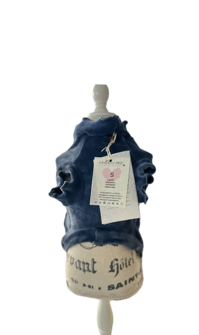 Ciniglia Sweatshirt Tweed Blu