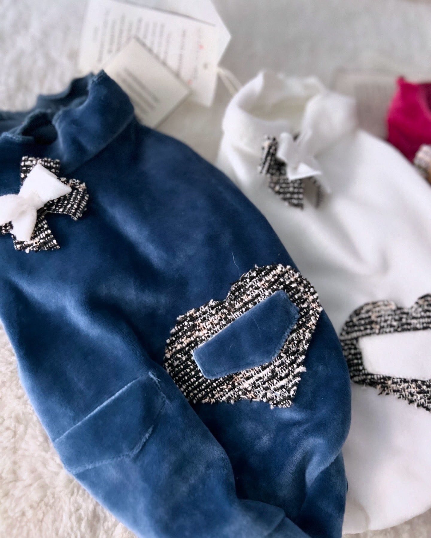 Ciniglia Sweatshirt Tweed Blu