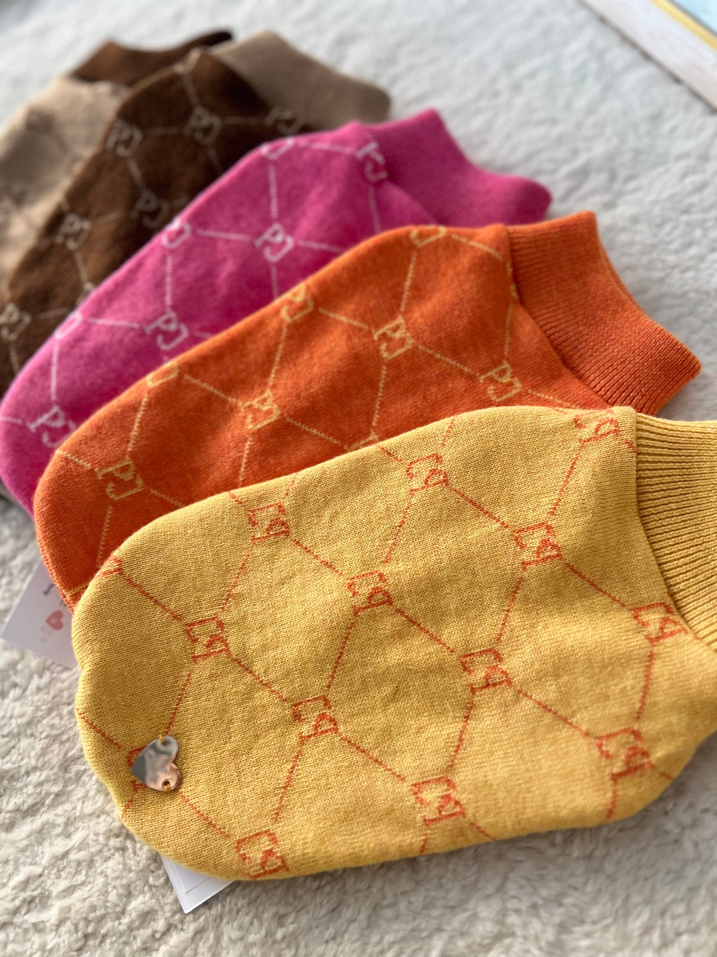 Logo Jacquard Pull Fuxia