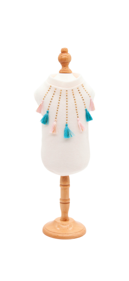 T-shirt TASSEL DROP White