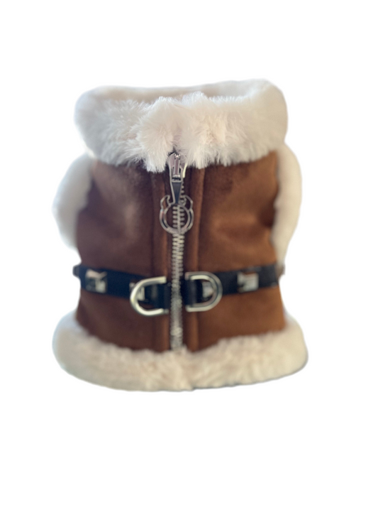 Harness Shearling Marrone