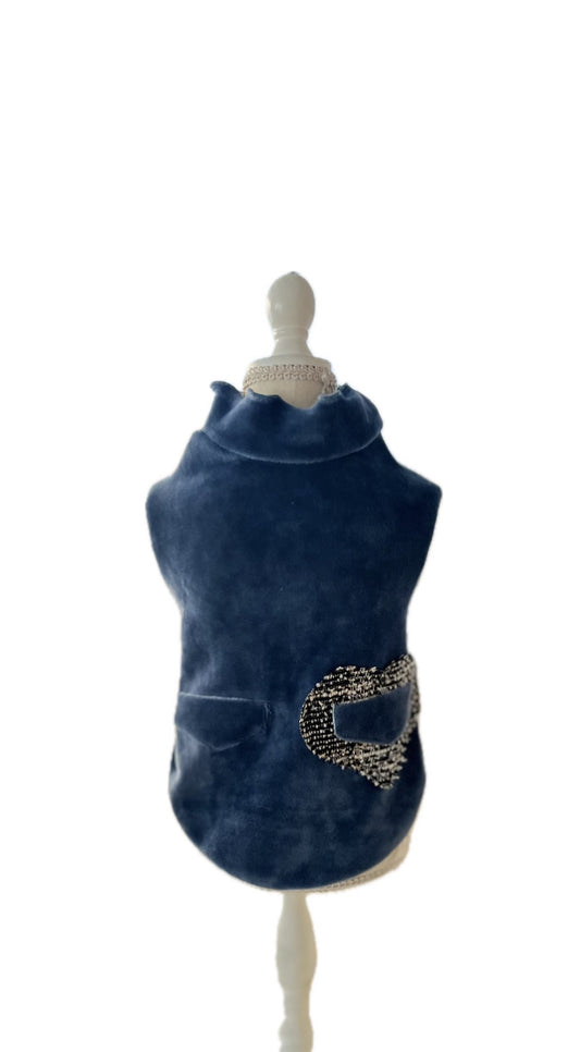 Ciniglia Sweatshirt Tweed Blu