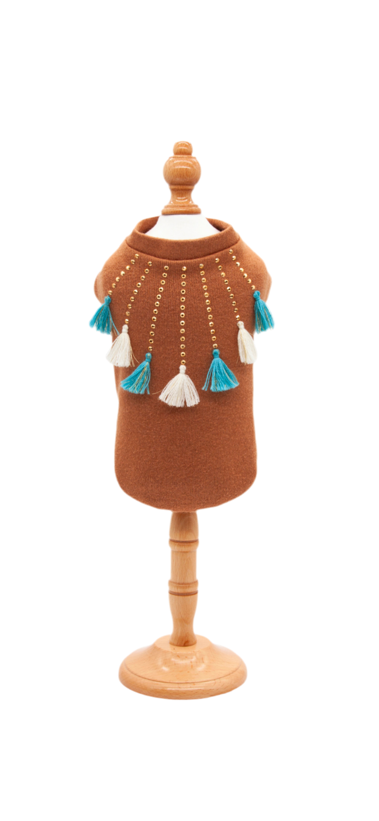 T-shirt TASSEL DROP Brown