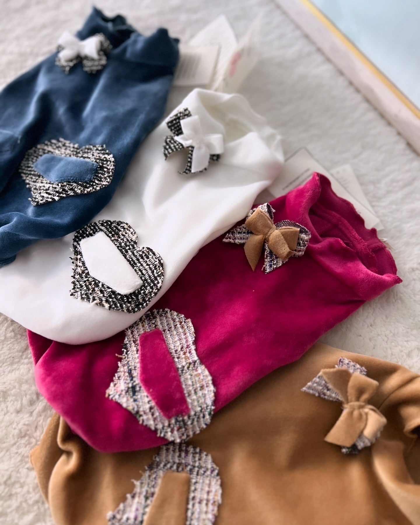 Ciniglia Sweatshirt Tweed Blu