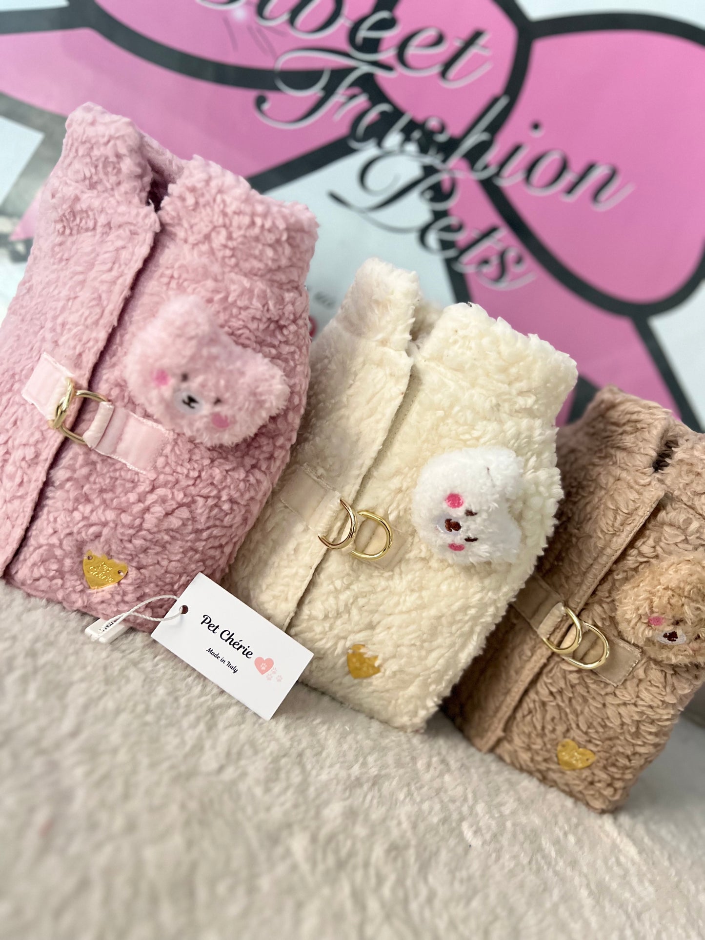 Teddy Bear Cotton Harness Rosa