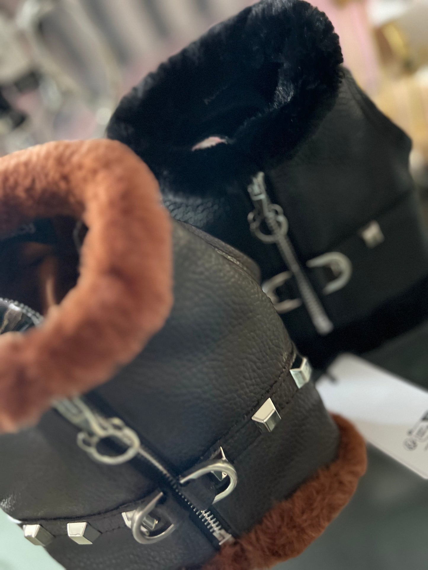 Pettorina Pelle ecofur Brown