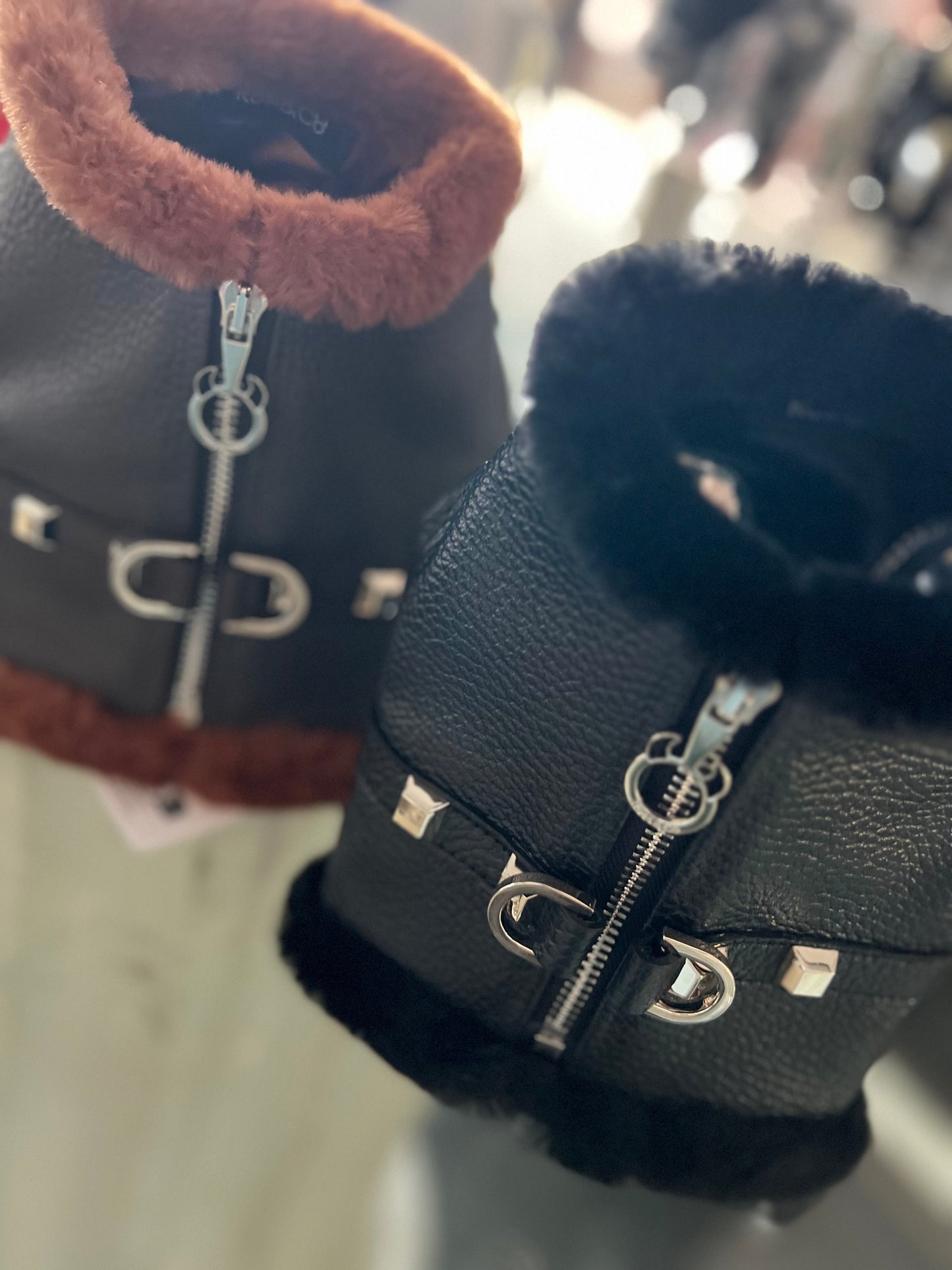 Pettorina Pelle ecofur Brown