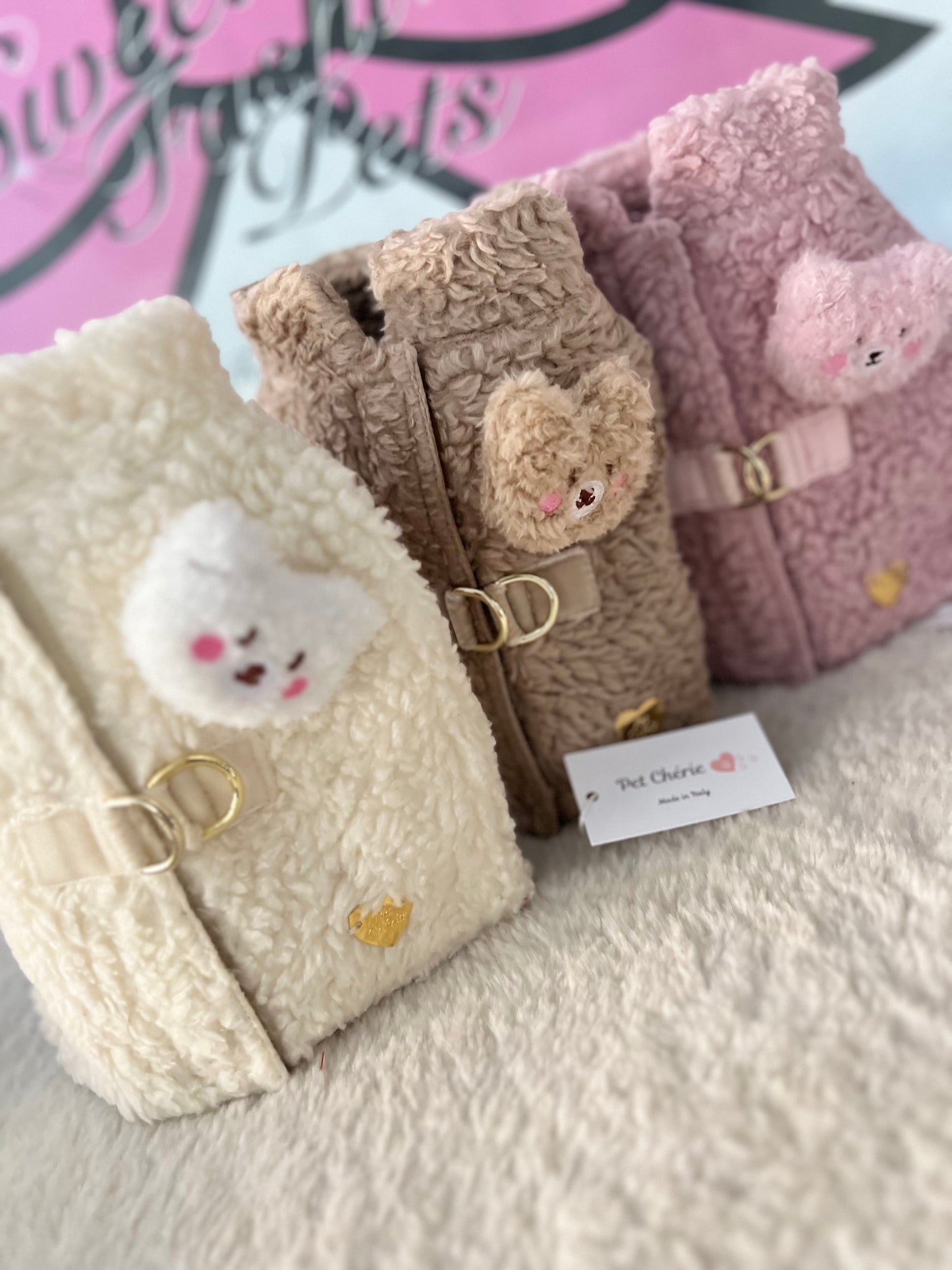 Teddy Bear Cotton Harness Rosa