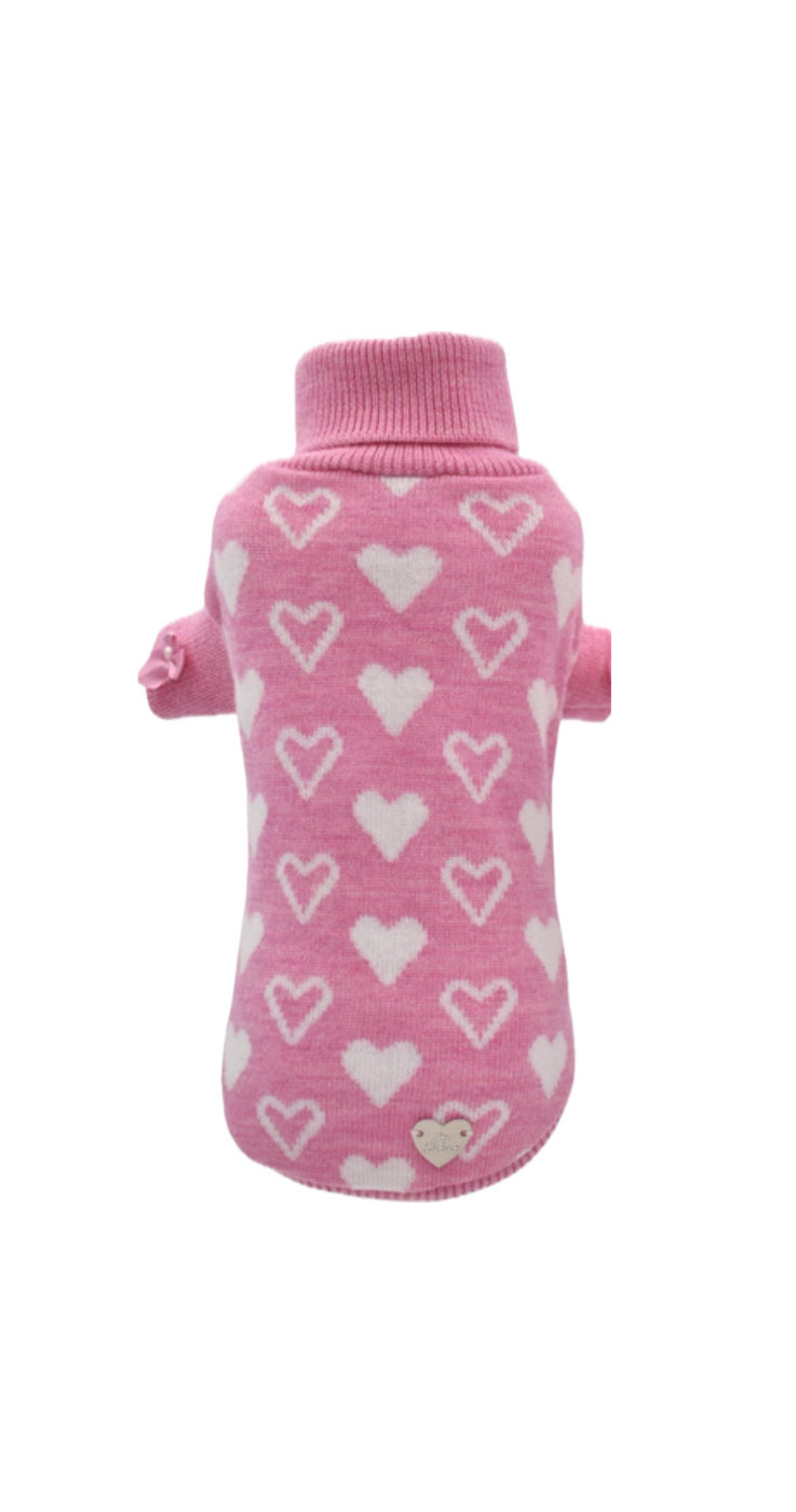 Sweet Harts Pull Rosa/Bianco