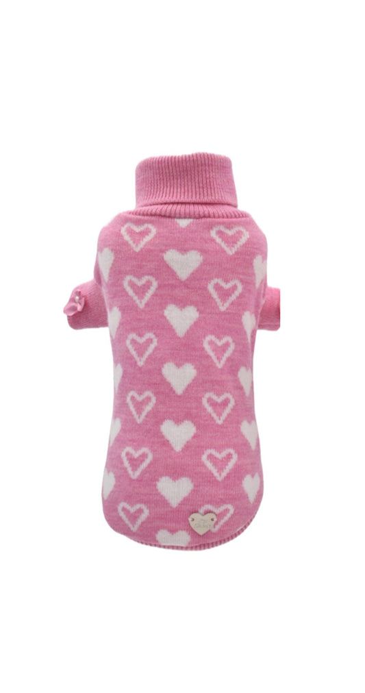 Sweet Harts Pull Rosa/Bianco