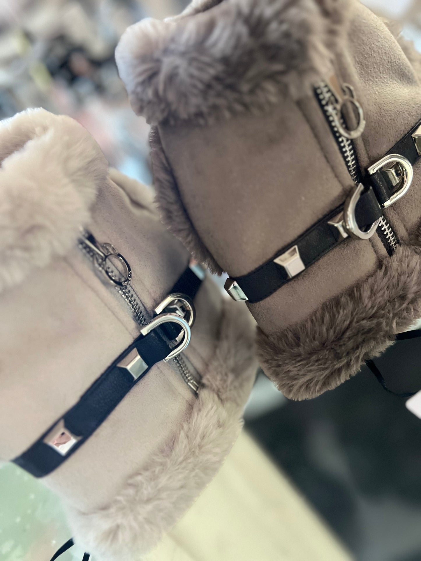 Harness Shearling Grigio