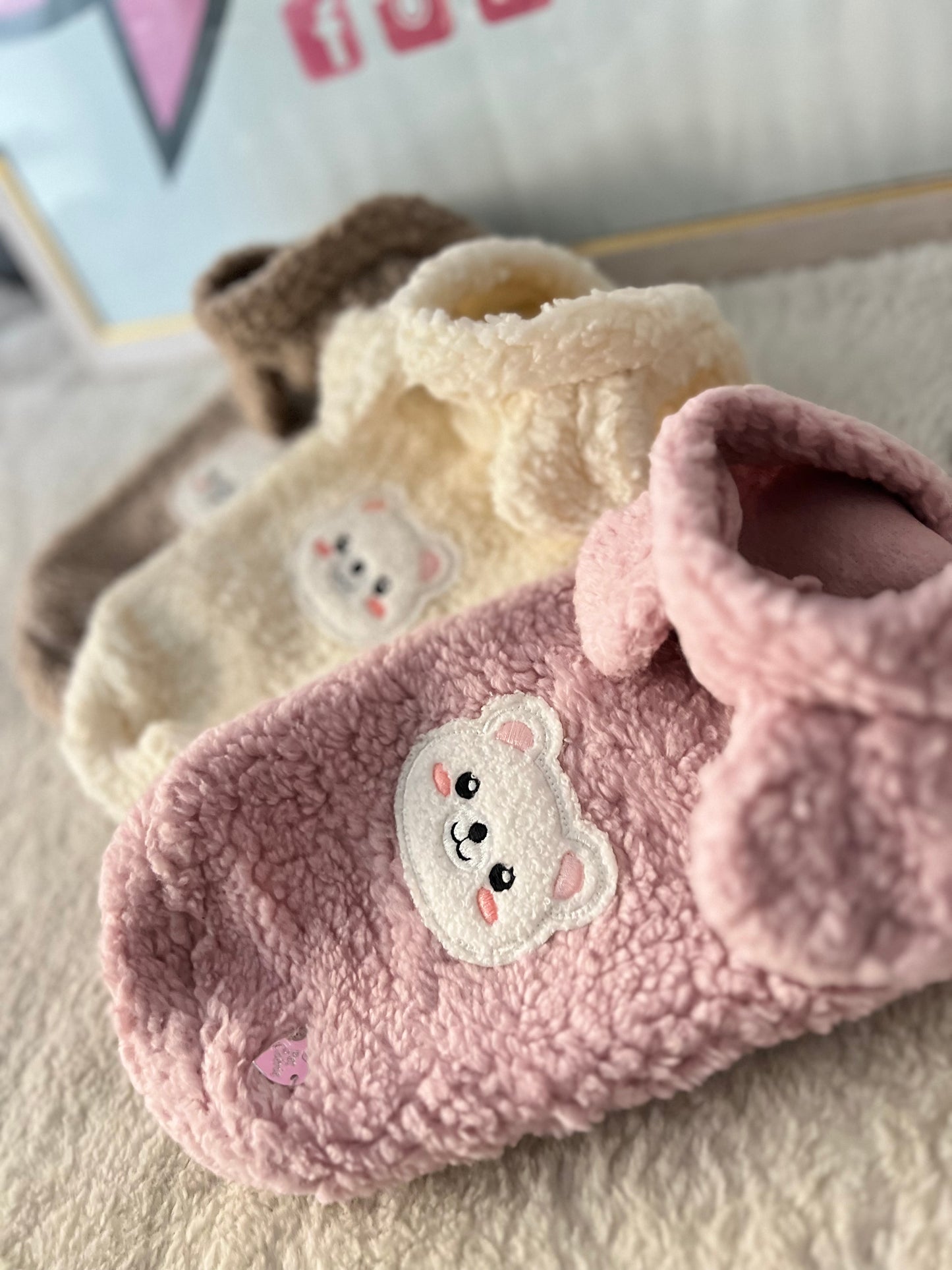 Teddy Bear Cotton Hoodie Sabbia