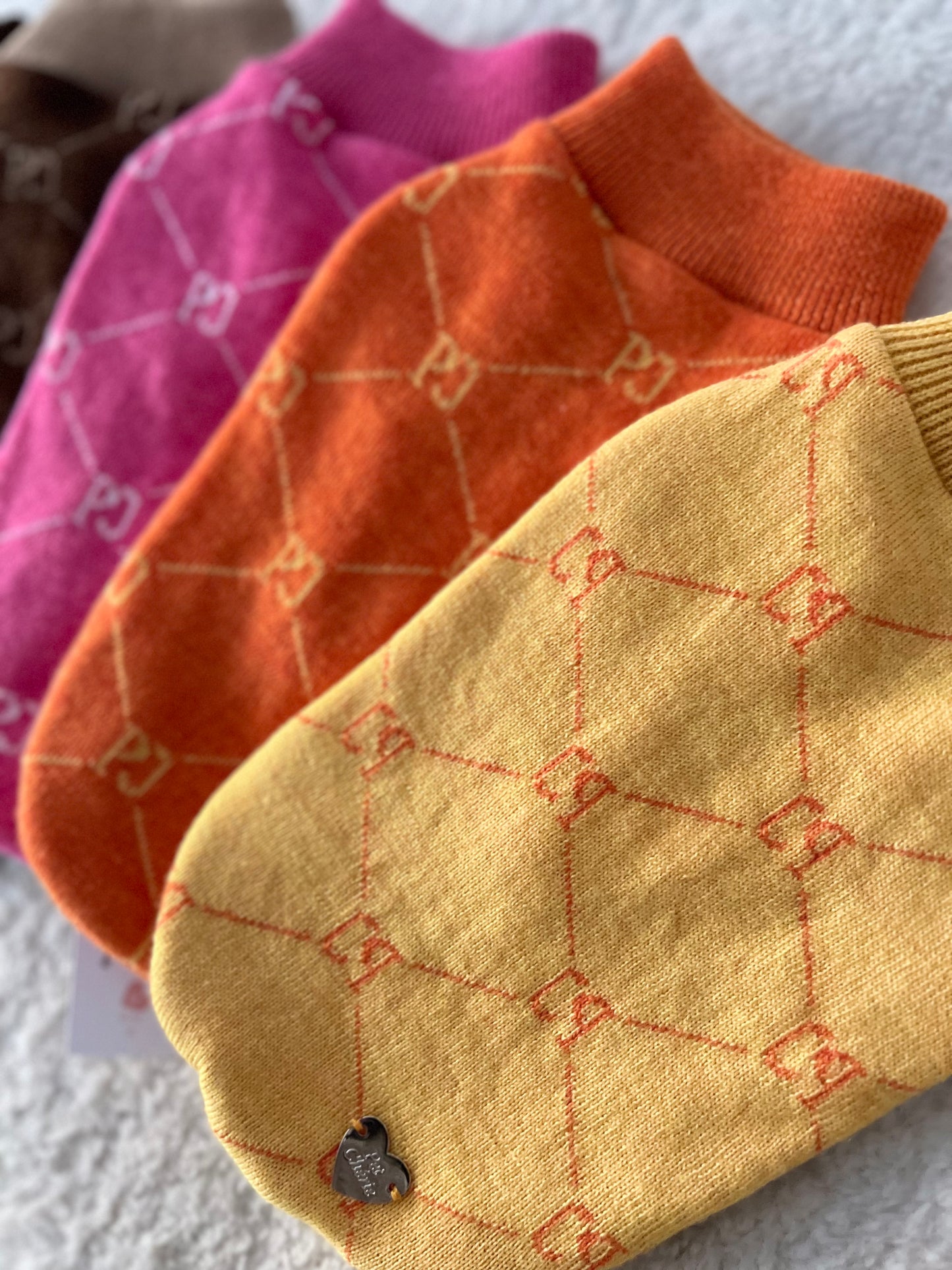 Logo Jacquard Pull Fuxia