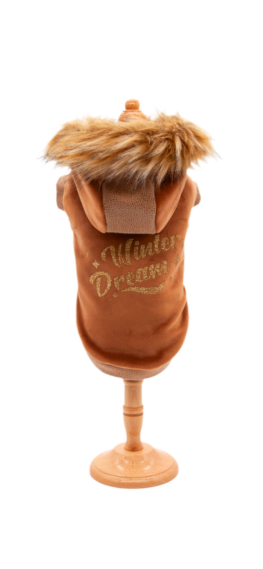 Coat VELVET TOUCH Brown