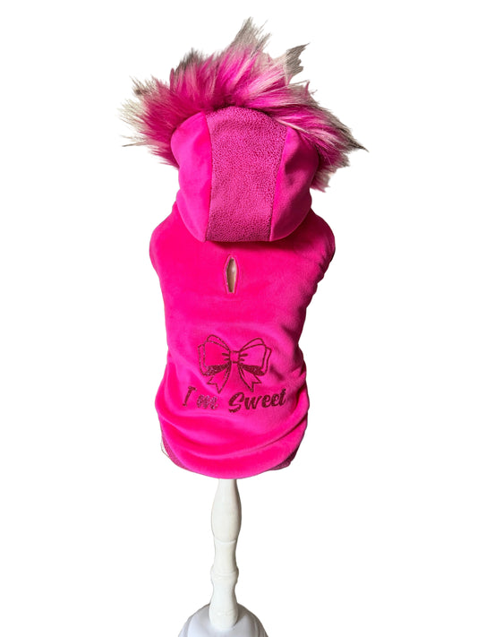 Coat VELVET TOUCH Fuxia