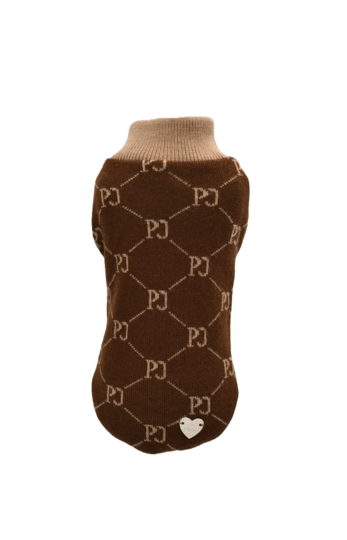 Logo Jacquard Pull Cioccolato