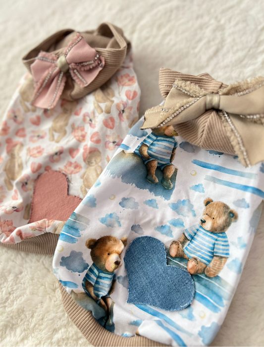 T-shirt teddy bear Azzurro