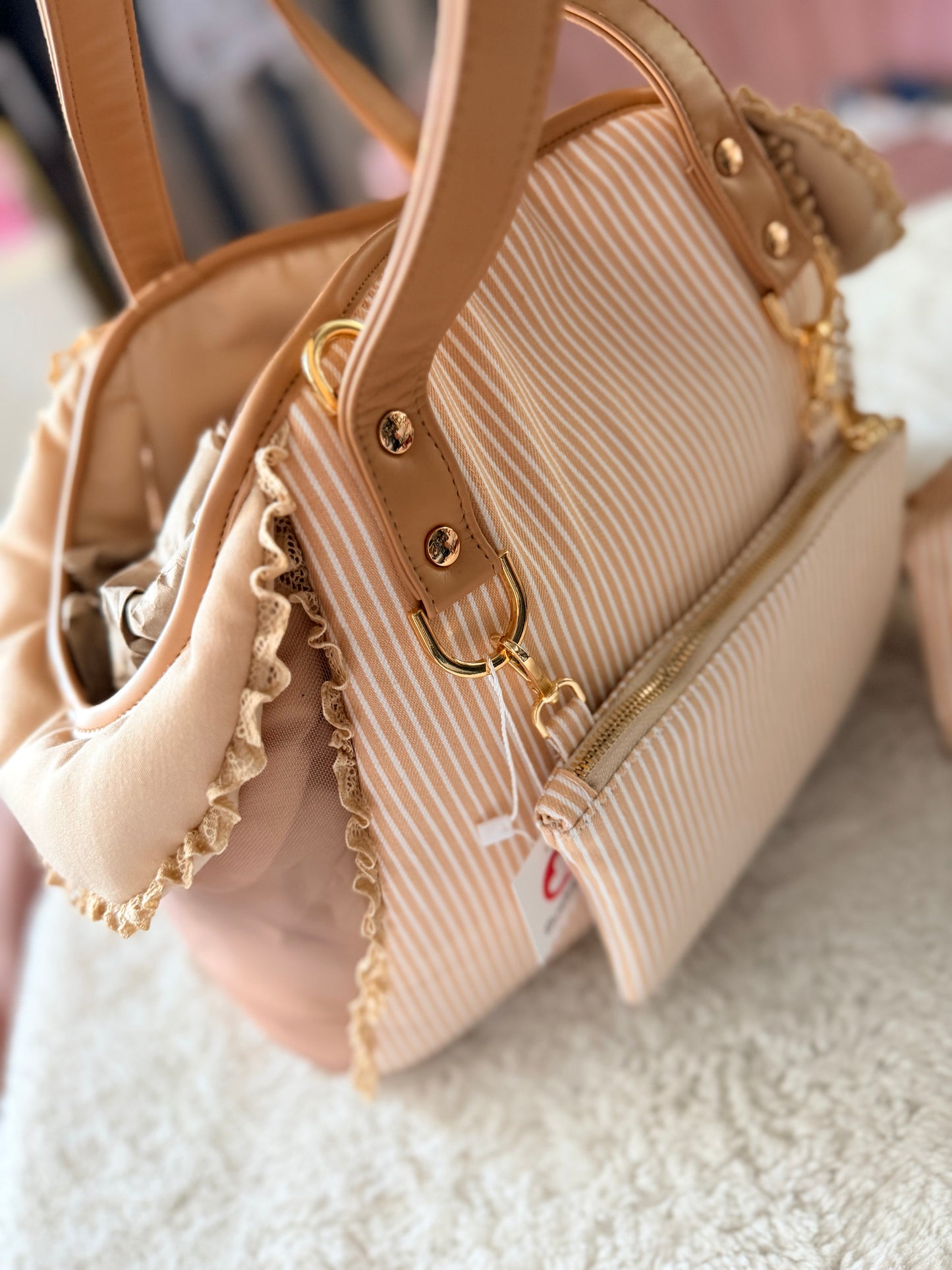 Borsa Stripe Beige