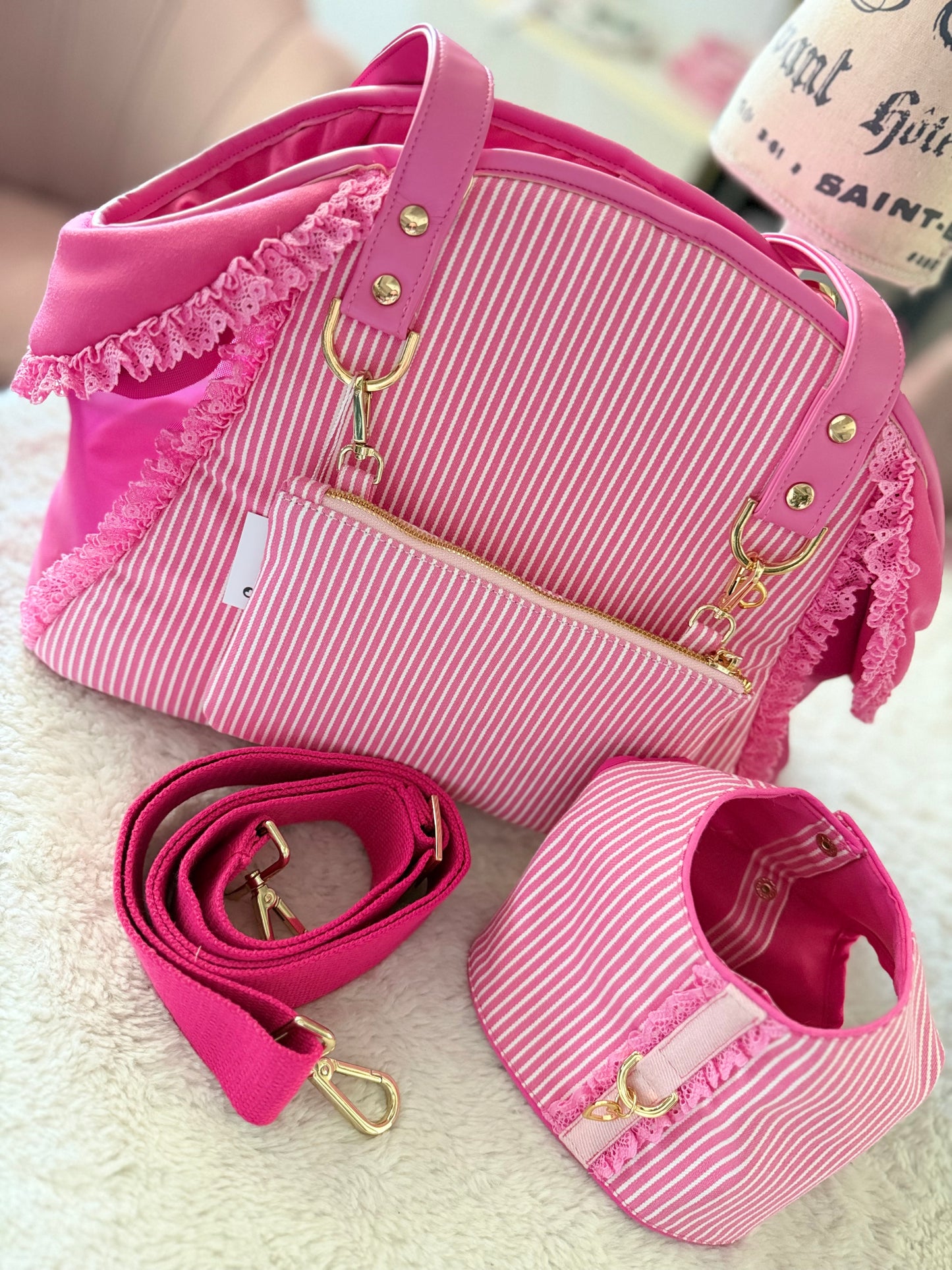 Borsa Stripe Fuxia