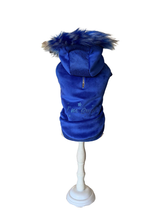 Coat VELVET TOUCH Blu