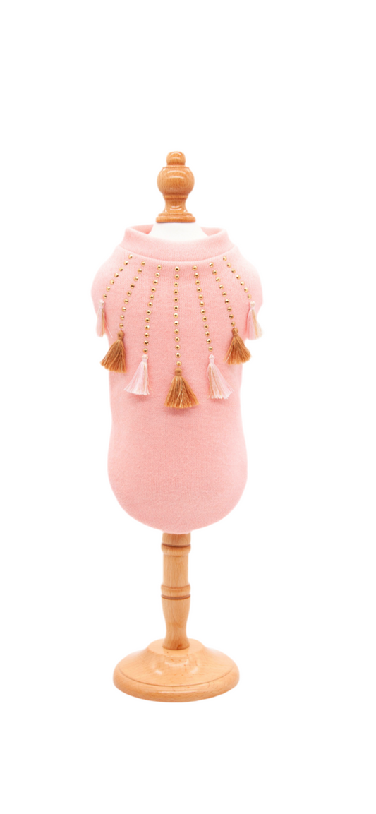 T-shirt TASSEL DROP Pink