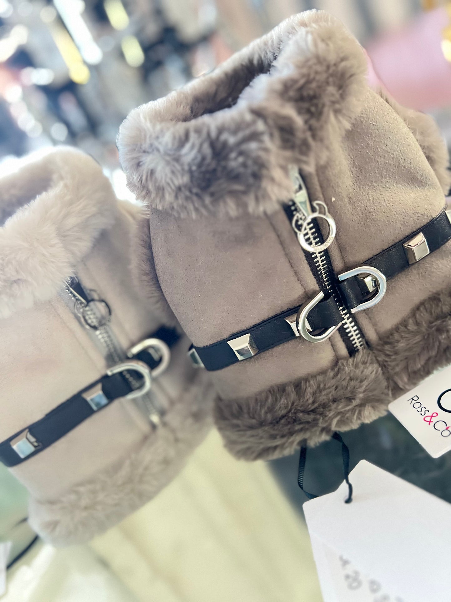 Harness Shearling Grigio