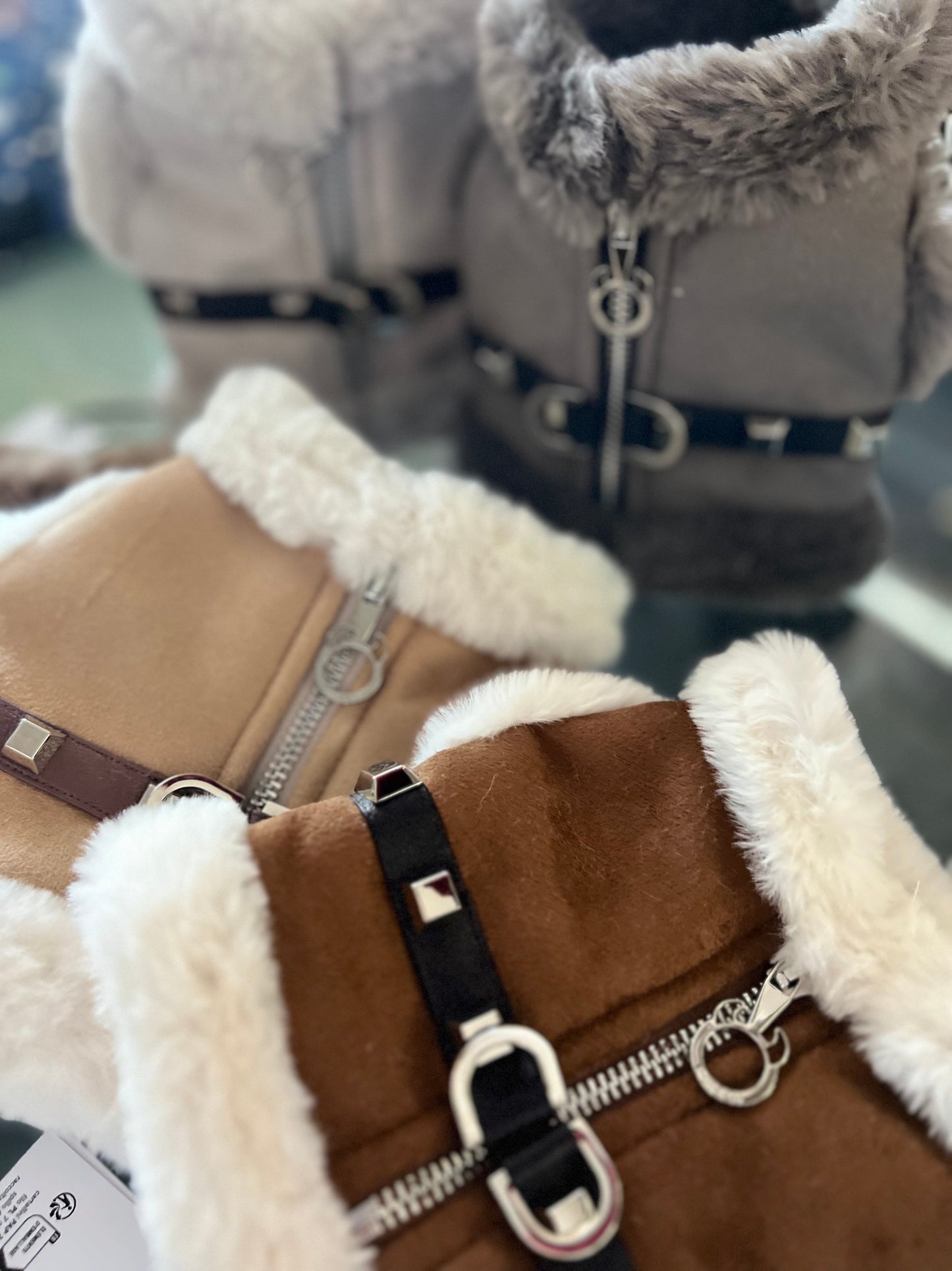 Harness Shearling Grigio