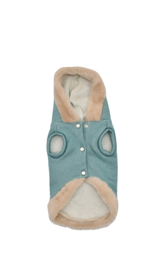 Baby Glitter Hoodie Menta