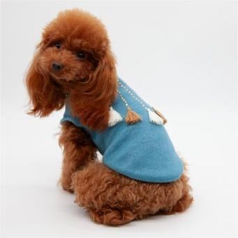 T-shirt TASSEL DROP Blu