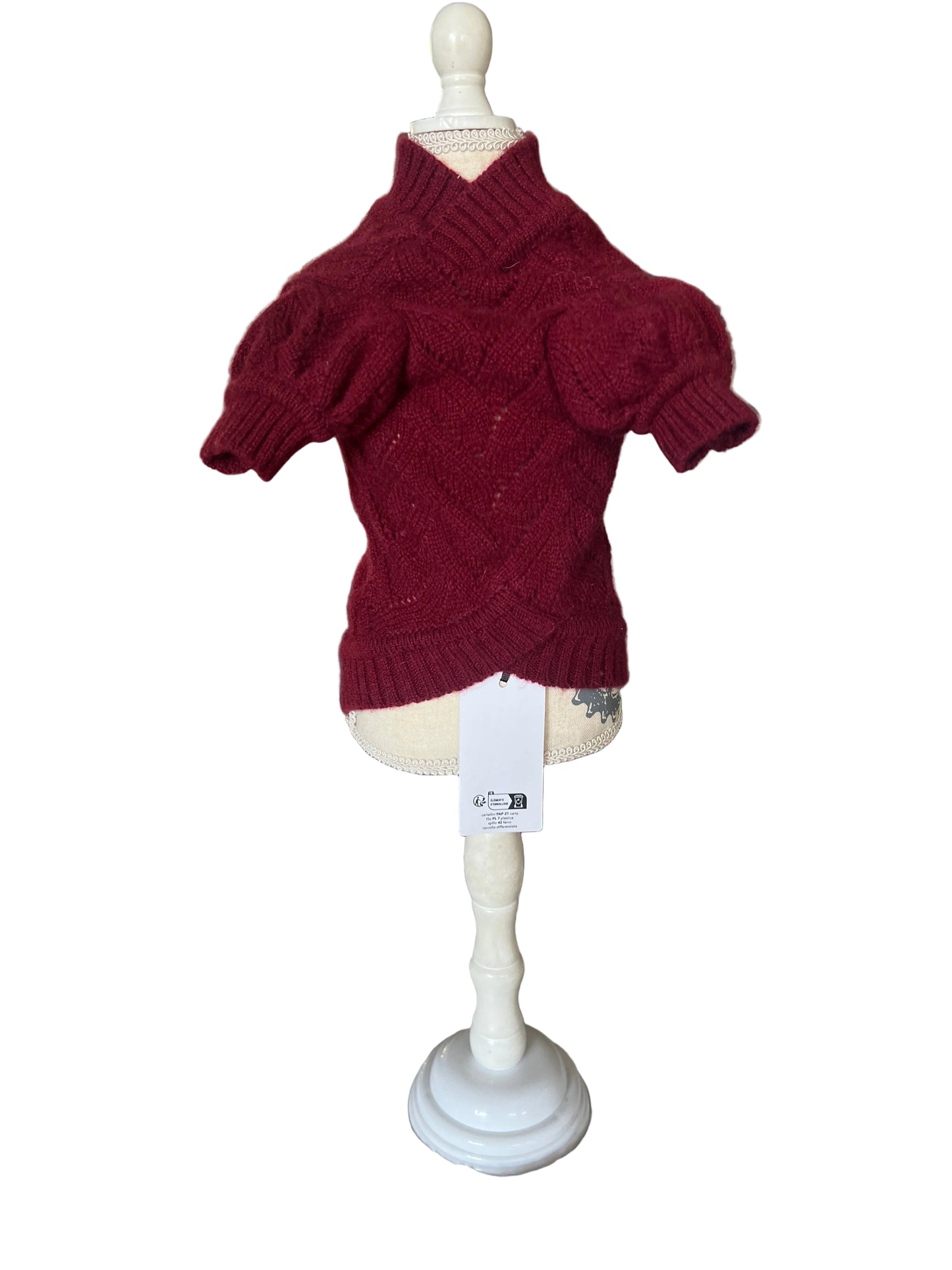 Pull cashmere Borgogna