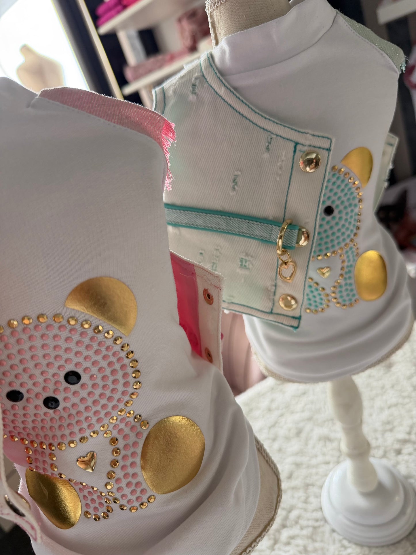 Teddy Harness Pink Tiffany