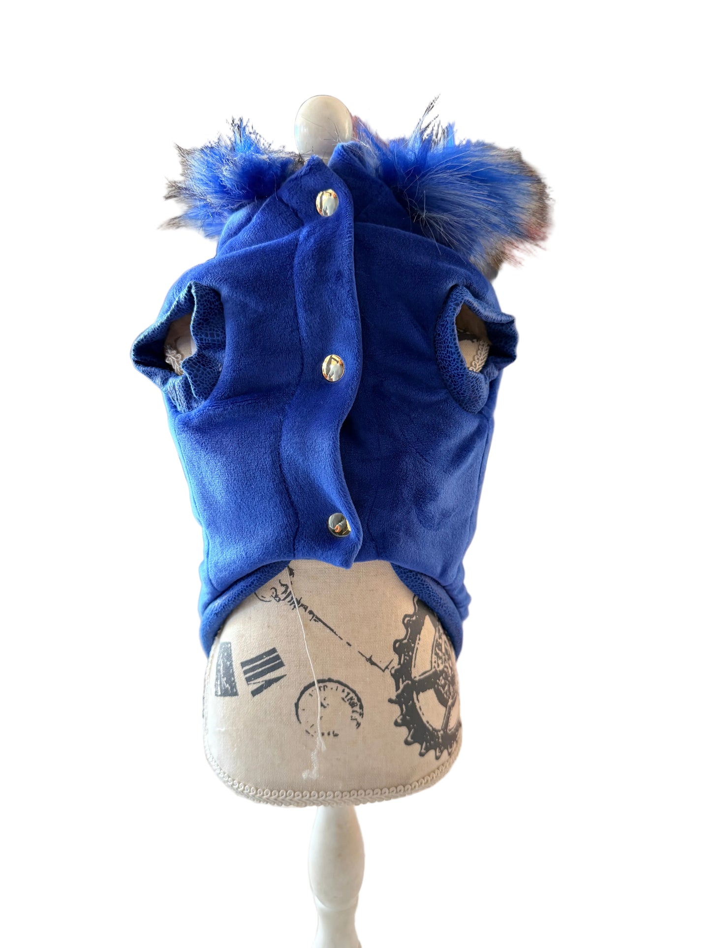 Coat VELVET TOUCH Blu