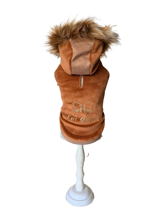 Coat SPECIAL VELVET TOUCH Brown