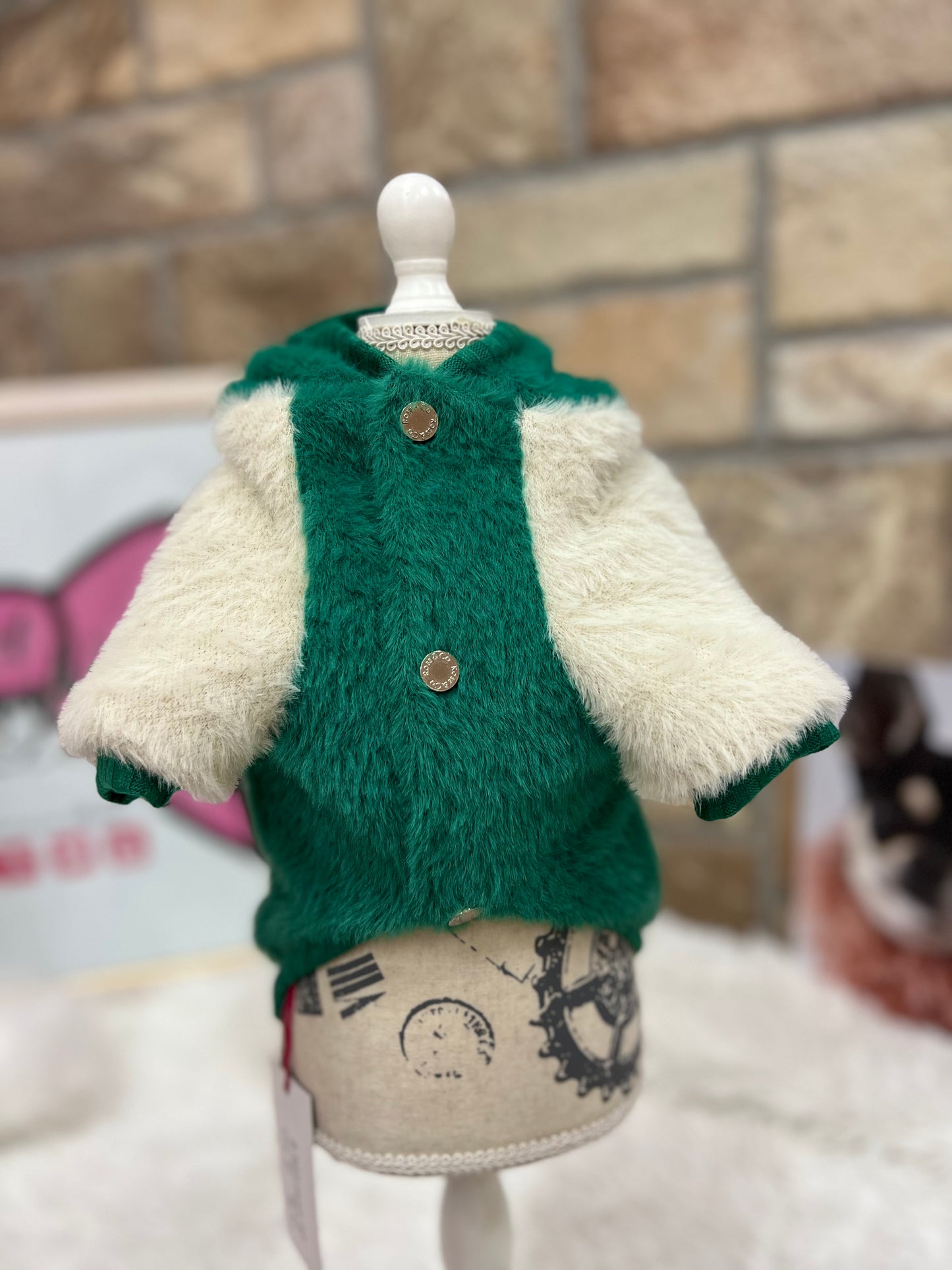 Felpa FurFur cappuccio Verde