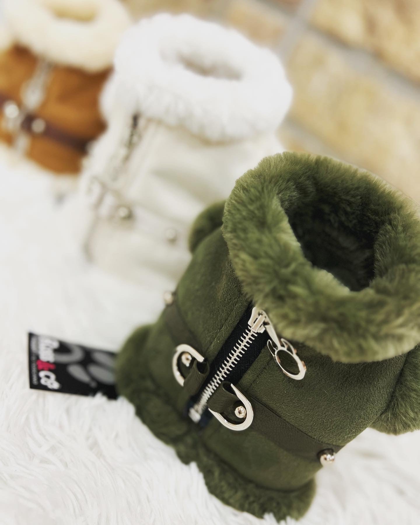 Pettorina Shearling Verde